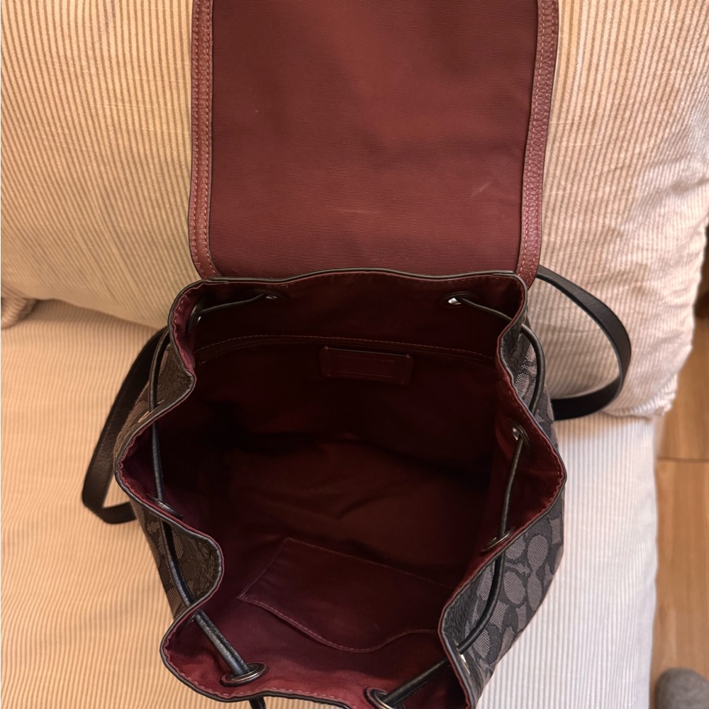 Coach Signature Brown and Black Backpack - Picture 4 of 6